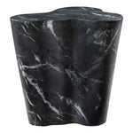 Monza Marble Finish Concrete Indoor / Outdoor End / Side Table in Black