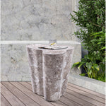 Monza Marble Finish Concrete Indoor / Outdoor End / Side Table in Brown
