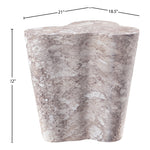 Monza Marble Finish Concrete Indoor / Outdoor End / Side Table in Brown