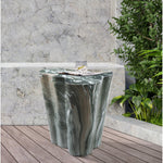 Monza Marble Finish Concrete Indoor / Outdoor End / Side Table in Green