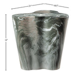 Monza Marble Finish Concrete Indoor / Outdoor End / Side Table in Green