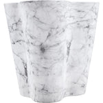 Monza Marble Finish Concrete Indoor / Outdoor End / Side Table in White