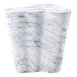 Monza Marble Finish Concrete Indoor / Outdoor End / Side Table in White