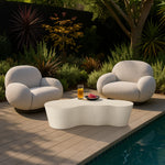 Monza Concrete And Fiberglass Indoor / Outdoor Coffee Table in Cream