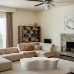 Monza Concrete And Fiberglass Indoor / Outdoor Coffee Table in Cream