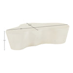 Monza Concrete And Fiberglass Indoor / Outdoor Coffee Table in Cream