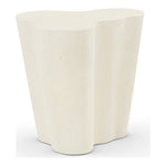 Monza Concrete And Fiberglass Indoor / Outdoor End Table in Cream