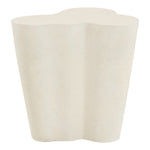 Monza Concrete And Fiberglass Indoor / Outdoor End Table in Cream