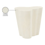 Monza Concrete And Fiberglass Indoor / Outdoor End Table in Cream