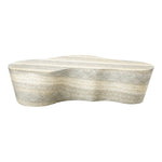 Monza Travertine Finish Concrete Indoor / Outdoor Coffee Table in Natural
