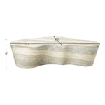 Monza Travertine Finish Concrete Indoor / Outdoor Coffee Table in Natural