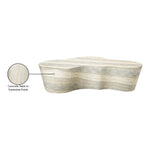 Monza Travertine Finish Concrete Indoor / Outdoor Coffee Table in Natural