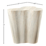 Monza Travertine Finish Concrete Indoor / Outdoor End / Side Table in Natural