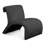 Mulberry Boucle Fabric Upholstered Accent Chair in Black