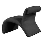 Mulberry Boucle Fabric Upholstered Accent Chair in Black