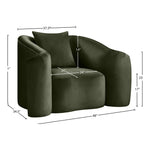 Destin Velvet Upholstered Chair in Green