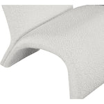 Mulberry Boucle Fabric Upholstered Accent Chair in Cream