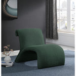 Mulberry Boucle Fabric Upholstered Accent Chair in Green