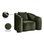 Destin Velvet Upholstered Chair in Green