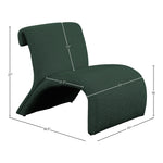 Mulberry Boucle Fabric Upholstered Accent Chair in Green