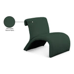 Mulberry Boucle Fabric Upholstered Accent Chair in Green