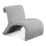 Mulberry Boucle Fabric Upholstered Accent Chair in Grey