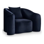 Destin Velvet Upholstered Chair in Navy