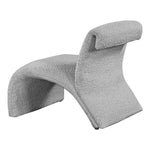 Mulberry Boucle Fabric Upholstered Accent Chair in Grey