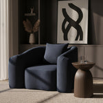 Destin Velvet Upholstered Chair in Navy