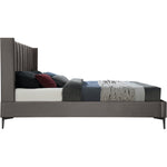 Nadia Velvet Upholstered King Bed in Grey