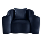 Destin Velvet Upholstered Chair in Navy
