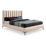 Nadia Velvet Upholstered King Bed in Pink