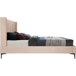 Nadia Velvet Upholstered King Bed in Pink