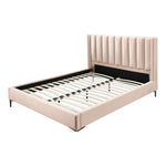 Nadia Velvet Upholstered King Bed in Pink