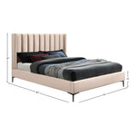 Nadia Velvet Upholstered King Bed in Pink