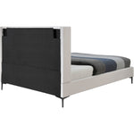 Nadia Velvet Upholstered Queen Bed in Cream