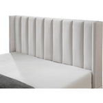 Nadia Velvet Upholstered Queen Bed in Cream