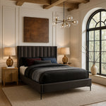 Nadia Velvet Upholstered Queen Bed in Grey