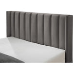 Nadia Velvet Upholstered Queen Bed in Grey