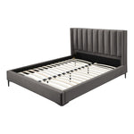 Nadia Velvet Upholstered Queen Bed in Grey