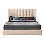 Nadia Velvet Upholstered Queen Bed in Pink