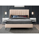Nadia Velvet Upholstered Queen Bed in Pink