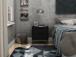 Rockefeller 20" Nightstand (2-Drawer) in Black