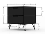 Rockefeller 20" Nightstand (2-Drawer) in Black