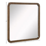 Annalise Solid Wood Mirror in Brown