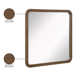 Annalise Solid Wood Mirror in Brown