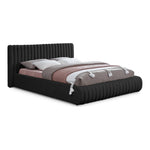 Nash Boucle Fabric Upholstered King Bed in Black