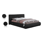 Nash Boucle Fabric Upholstered King Bed in Black
