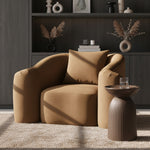 Destin Velvet Upholstered Chair in Saddle