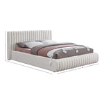 Nash Boucle Fabric Upholstered King Bed in Cream